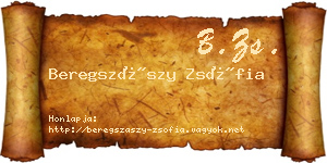 Beregszászy Zsófia névjegykártya